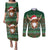 Scottish Christmas Couples Matching Puletasi and Long Sleeve Button Shirt Highland Cattle-Xmas Tartan Stripes Style Green Color - Wonder Print Shop