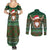 Scottish Christmas Couples Matching Summer Maxi Dress and Long Sleeve Button Shirt Highland Cattle-Xmas Tartan Stripes Style Green Color - Wonder Print Shop