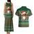 Scottish Christmas Couples Matching Tank Maxi Dress and Hawaiian Shirt Highland Cattle-Xmas Tartan Stripes Style Green Color - Wonder Print Shop