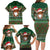Scottish Christmas Family Matching Long Sleeve Bodycon Dress and Hawaiian Shirt Highland Cattle-Xmas Tartan Stripes Style Green Color - Wonder Print Shop
