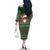 Scottish Christmas Family Matching Off The Shoulder Long Sleeve Dress and Hawaiian Shirt Highland Cattle-Xmas Tartan Stripes Style Green Color - Wonder Print Shop