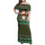 Scottish Christmas Family Matching Off Shoulder Maxi Dress and Hawaiian Shirt Highland Cattle-Xmas Tartan Stripes Style Green Color - Wonder Print Shop