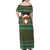 Scottish Christmas Family Matching Off Shoulder Maxi Dress and Hawaiian Shirt Highland Cattle-Xmas Tartan Stripes Style Green Color - Wonder Print Shop