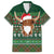 Scottish Christmas Family Matching Off Shoulder Short Dress and Hawaiian Shirt Highland Cattle-Xmas Tartan Stripes Style Green Color - Wonder Print Shop