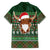 Scottish Christmas Family Matching Off Shoulder Short Dress and Hawaiian Shirt Highland Cattle-Xmas Tartan Stripes Style Green Color - Wonder Print Shop
