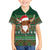 Scottish Christmas Family Matching Off Shoulder Short Dress and Hawaiian Shirt Highland Cattle-Xmas Tartan Stripes Style Green Color - Wonder Print Shop