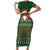 Scottish Christmas Family Matching Short Sleeve Bodycon Dress and Hawaiian Shirt Highland Cattle-Xmas Tartan Stripes Style Green Color - Wonder Print Shop