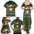 Scottish Christmas Family Matching Summer Maxi Dress and Hawaiian Shirt Highland Cattle-Xmas Tartan Stripes Style Green Color - Wonder Print Shop