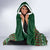 Scottish Christmas Hooded Blanket Highland Cattle-Xmas Tartan Stripes Style Green Color - Wonder Print Shop