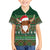 Scottish Christmas Kid Hawaiian Shirt Highland Cattle-Xmas Tartan Stripes Style Green Color - Wonder Print Shop