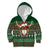 Scottish Christmas Kid Hoodie Highland Cattle-Xmas Tartan Stripes Style Green Color - Wonder Print Shop