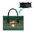 Scottish Christmas Leather Bag Highland Cattle-Xmas Tartan Stripes Style Green Color - Wonder Print Shop