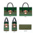 Scottish Christmas Leather Bag Highland Cattle-Xmas Tartan Stripes Style Green Color - Wonder Print Shop