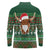Scottish Christmas Long Sleeve Polo Shirt Highland Cattle-Xmas Tartan Stripes Style Green Color - Wonder Print Shop