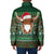 Scottish Christmas Padded Jacket Highland Cattle-Xmas Tartan Stripes Style Green Color - Wonder Print Shop