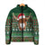Scottish Christmas Padded Jacket Highland Cattle-Xmas Tartan Stripes Style Green Color - Wonder Print Shop