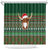 Scottish Christmas Shower Curtain Highland Cattle-Xmas Tartan Stripes Style Green Color - Wonder Print Shop