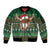 Scottish Christmas Sleeve Zip Bomber Jacket Highland Cattle-Xmas Tartan Stripes Style Green Color - Wonder Print Shop