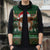 Scottish Christmas Sleeveless Puffer Jacket Highland Cattle-Xmas Tartan Stripes Style Green Color - Wonder Print Shop