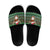 Scottish Christmas Slide Sandals Highland Cattle-Xmas Tartan Stripes Style Green Color - Wonder Print Shop