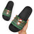 Scottish Christmas Slide Sandals Highland Cattle-Xmas Tartan Stripes Style Green Color - Wonder Print Shop