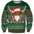 Scottish Christmas Sweatshirt Highland Cattle-Xmas Tartan Stripes Style Green Color - Wonder Print Shop