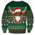 Scottish Christmas Sweatshirt Highland Cattle-Xmas Tartan Stripes Style Green Color - Wonder Print Shop