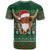 Scottish Christmas T Shirt Highland Cattle-Xmas Tartan Stripes Style Green Color - Wonder Print Shop