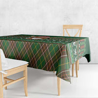 Scottish Christmas Tablecloth Highland Cattle-Xmas Tartan Stripes Style Green Color - Wonder Print Shop