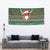 Scottish Christmas Tapestry Highland Cattle-Xmas Tartan Stripes Style Green Color - Wonder Print Shop
