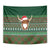 Scottish Christmas Tapestry Highland Cattle-Xmas Tartan Stripes Style Green Color - Wonder Print Shop