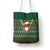 Scottish Christmas Tote Bag Highland Cattle-Xmas Tartan Stripes Style Green Color - Wonder Print Shop