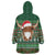 Scottish Christmas Wearable Blanket Hoodie Highland Cattle-Xmas Tartan Stripes Style Green Color - Wonder Print Shop
