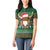 Scottish Christmas Women Polo Shirt Highland Cattle-Xmas Tartan Stripes Style Green Color - Wonder Print Shop