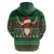 Scottish Christmas Zip Hoodie Highland Cattle-Xmas Tartan Stripes Style Green Color - Wonder Print Shop