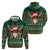 Scottish Christmas Zip Hoodie Highland Cattle-Xmas Tartan Stripes Style Green Color - Wonder Print Shop
