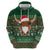 Scottish Christmas Zip Hoodie Highland Cattle-Xmas Tartan Stripes Style Green Color - Wonder Print Shop