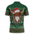 Scottish Christmas Zipper Polo Shirt Highland Cattle-Xmas Tartan Stripes Style Green Color - Wonder Print Shop
