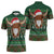 Scottish Christmas Zipper Polo Shirt Highland Cattle-Xmas Tartan Stripes Style Green Color - Wonder Print Shop