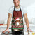 Scottish Christmas Apron Highland Cattle-Xmas Tartan Stripes Style Red Color - Wonder Print Shop