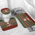Scottish Christmas Bathroom Set Highland Cattle-Xmas Tartan Stripes Style Red Color - Wonder Print Shop