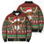 Scottish Christmas Bomber Puffer Jacket Highland Cattle-Xmas Tartan Stripes Style Red Color - Wonder Print Shop
