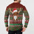 Scottish Christmas Button Sweatshirt Highland Cattle-Xmas Tartan Stripes Style Red Color - Wonder Print Shop