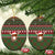 Scottish Christmas Ceramic Ornament Highland Cattle-Xmas Tartan Stripes Style Red Color - Wonder Print Shop