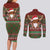 Scottish Christmas Couples Matching Long Sleeve Bodycon Dress and Long Sleeve Button Shirt Highland Cattle-Xmas Tartan Stripes Style Red Color - Wonder Print Shop
