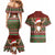 Scottish Christmas Couples Matching Mermaid Dress and Hawaiian Shirt Highland Cattle-Xmas Tartan Stripes Style Red Color - Wonder Print Shop