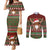 Scottish Christmas Couples Matching Mermaid Dress and Long Sleeve Button Shirt Highland Cattle-Xmas Tartan Stripes Style Red Color - Wonder Print Shop