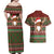 Scottish Christmas Couples Matching Off Shoulder Maxi Dress and Hawaiian Shirt Highland Cattle-Xmas Tartan Stripes Style Red Color - Wonder Print Shop
