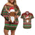 Scottish Christmas Couples Matching Off Shoulder Short Dress and Hawaiian Shirt Highland Cattle-Xmas Tartan Stripes Style Red Color - Wonder Print Shop