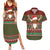 Scottish Christmas Couples Matching Summer Maxi Dress and Hawaiian Shirt Highland Cattle-Xmas Tartan Stripes Style Red Color - Wonder Print Shop